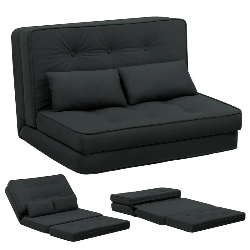 COMHOMA Versatile Sleeper Sofa Couch - Compact Mini Bed with Adjustable Backrest for Living Room & Bedroom