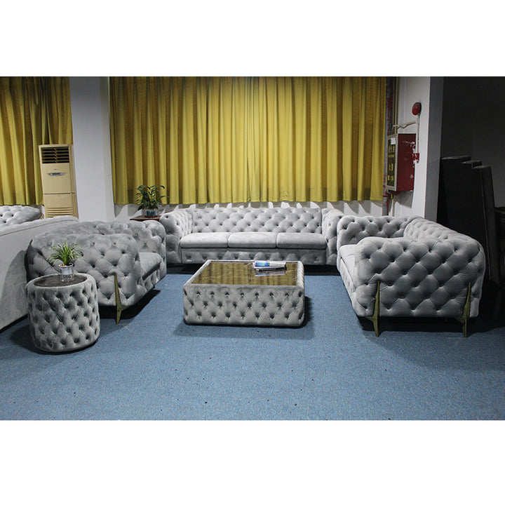 Wholesale Couch Living Room Sofa Cama Muebles Modern Designer Luxury Tufted Chesterfield Velvet Tufted Sofas Set Furniture