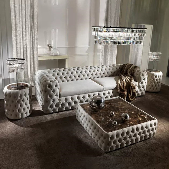 Wholesale Couch Living Room Sofa Cama Muebles Modern Designer Luxury Tufted Chesterfield Velvet Tufted Sofas Set Furniture