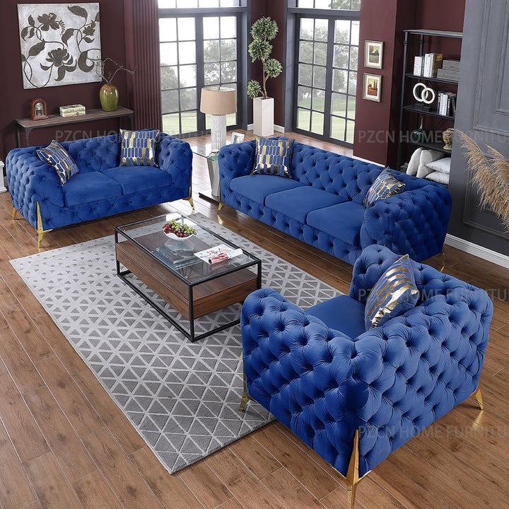 Wholesale Couch Living Room Sofa Cama Muebles Modern Designer Luxury Tufted Chesterfield Velvet Tufted Sofas Set Furniture