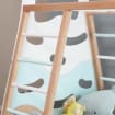 Busywood Montessori Toddler Gym Bed - Activity Play Frame with Climbing Wall, Natural Wood for Indoor Adventures