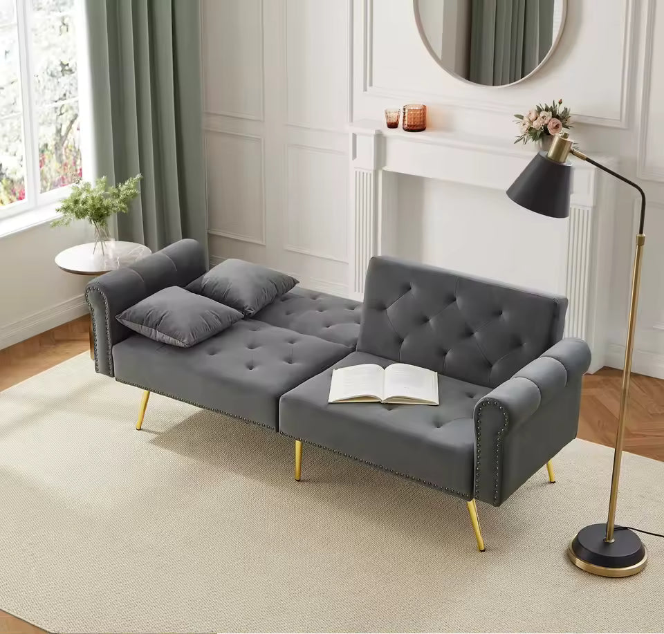 The Ultimate Modern Double Sofa Bed: Space-Saving, 3-Level Adjustable Backrest