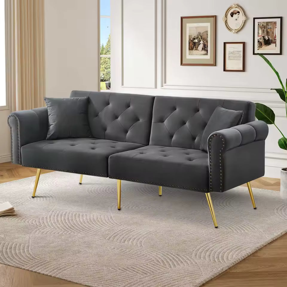 The Ultimate Modern Double Sofa Bed: Space-Saving, 3-Level Adjustable Backrest