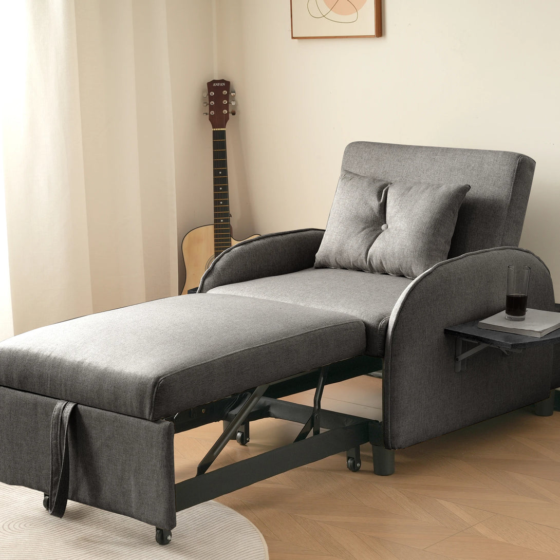 Versatile 3-in-1 Pull-Out Sofa Bed - Sofa, Lounger & Armchair - Compact Design for Small Spaces (123x167x78cm)