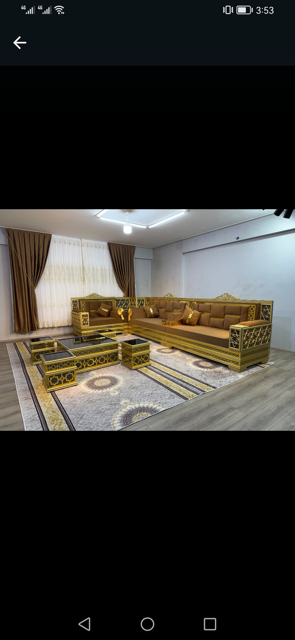 Luxe Marokkaanse Majlis bankstel – op maat gemaakte handgemaakte Berber bank