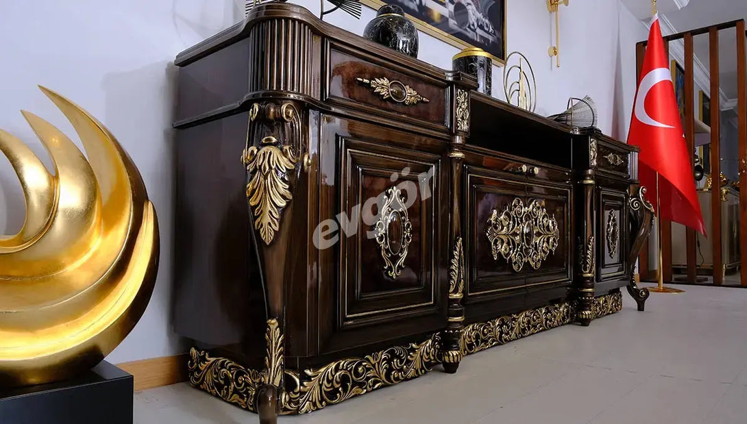 Asalet Klasik Makam Odası Takımı - Lüks ve Konforlu Yönetici Odası Mobilyası