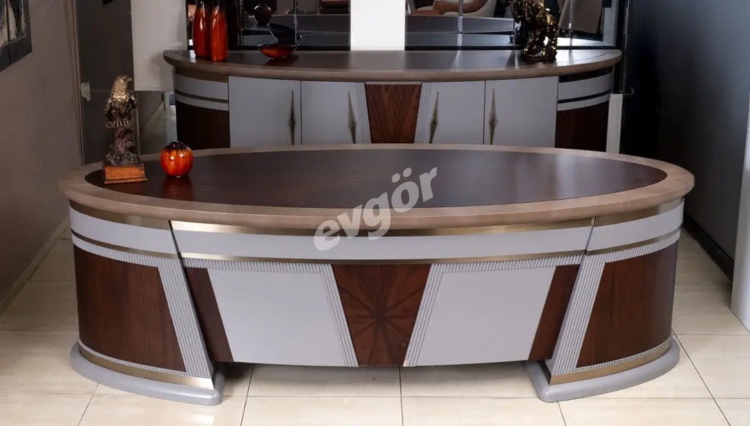 Devin Luxurious Executive Office Set: Opulent Design, Premium Comfort, and Royal Ambiance