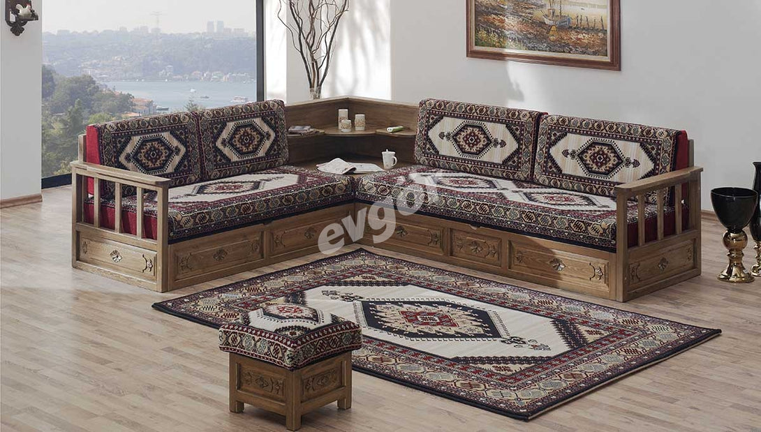 Harem Oymalı Ahşap Şark Köşesi