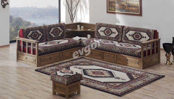 Harem Oymalı Ahşap Şark Köşesi