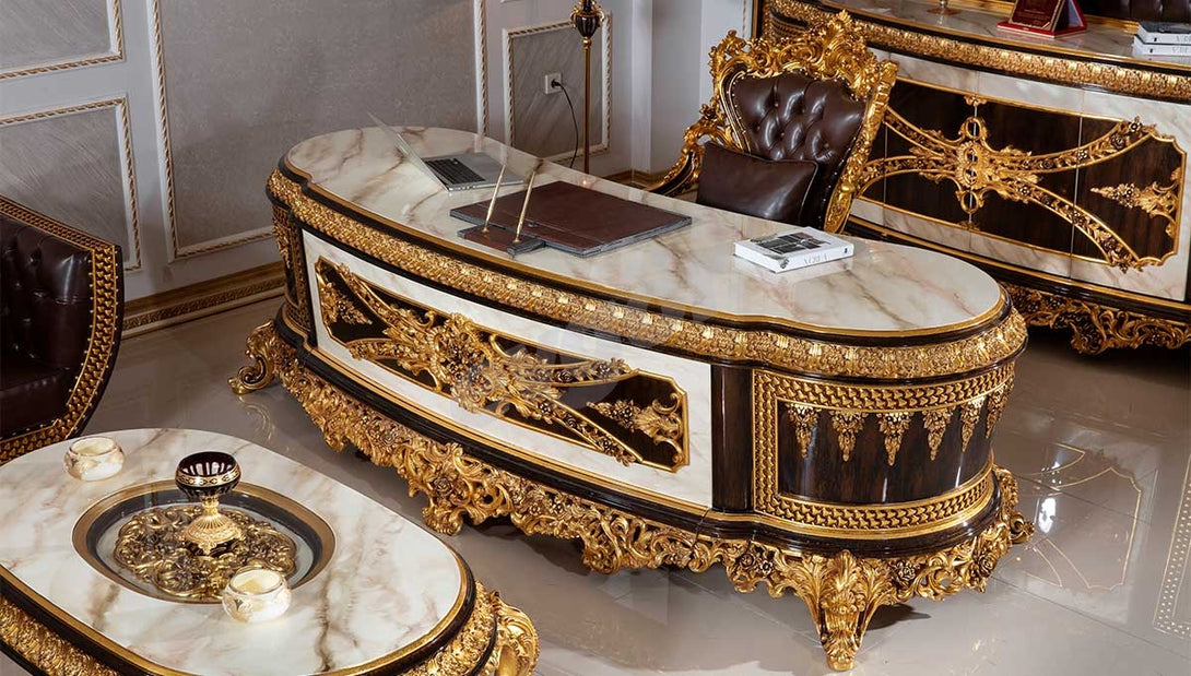 Hünkar Klasik Makam Odası Takımı - Lüks Ofis Mobilyası
