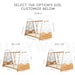 Busywood Montessori Toddler Gym Bed - Activity Play Frame with Climbing Wall, Natural Wood for Indoor Adventures