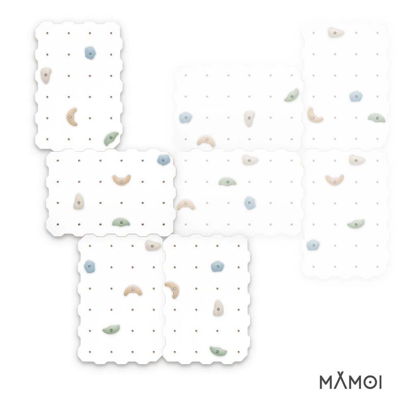 MAMOI® Wooden Climbing Wall for Toddlers - Indoor Playground with Rock Holds for Safe and Engaging Play