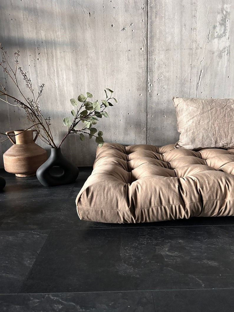 Luxurious Emerald Green Velvet Floor Cushions | Versatile & Comfortable Seating