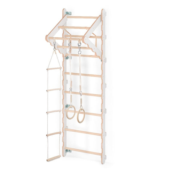 MAMOI® Premium Wooden Swedish Ladder for Kids - Indoor Climbing Frame, Monkey Bars & Play Gym Set