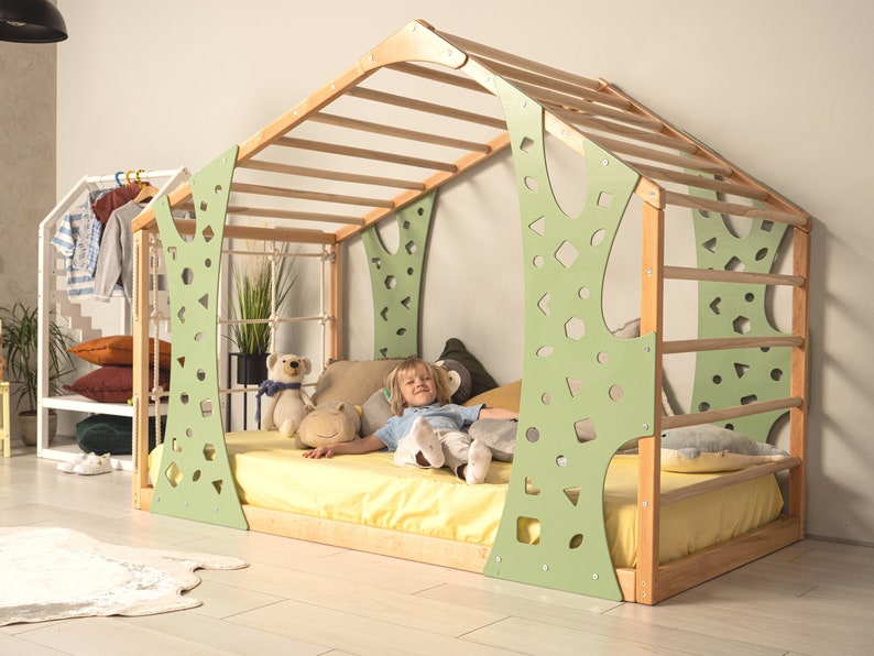 Montessori Gym Bed, Jungle Gym, Toddler Bed, Indoor Gym Bed, Indoor Playhouse, Platform Bed
