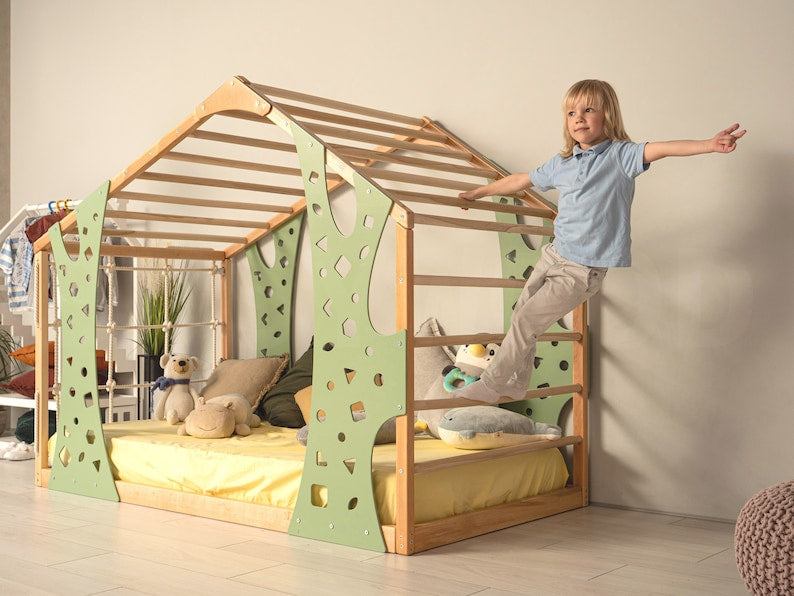 Montessori Gym Bed, Jungle Gym, Toddler Bed, Indoor Gym Bed, Indoor Playhouse, Platform Bed