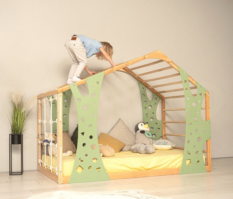 Montessori Gym Bed, Jungle Gym, Toddler Bed, Indoor Gym Bed, Indoor Playhouse, Platform Bed