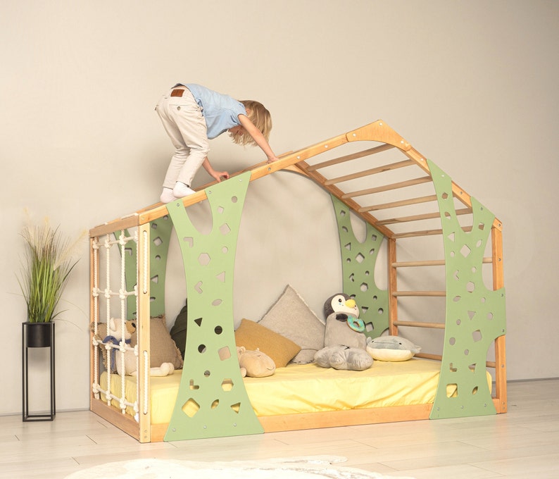 Montessori Gym Bed, Jungle Gym, Toddler Bed, Indoor Gym Bed, Indoor Playhouse, Platform Bed