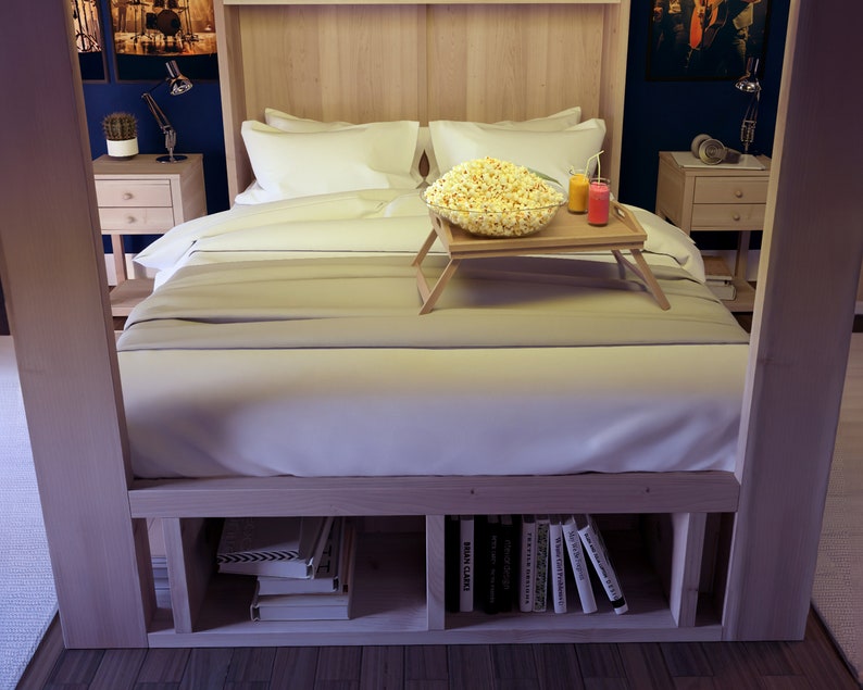 DIY Queen Storage Bed Frame Plans: Beginner-Friendly, Modern Design with Integrated Storage