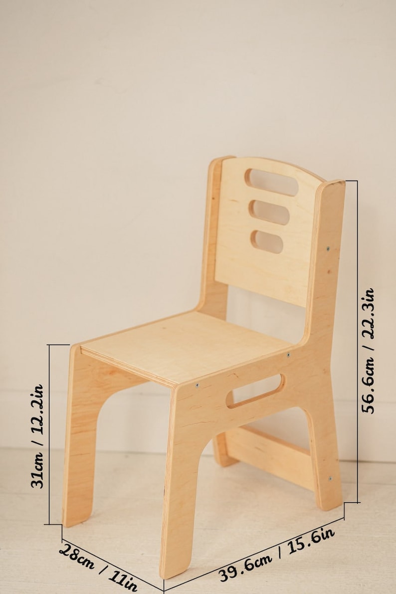 Sunshine Wall-Mounted Kids Table, Preschool set - Desk and Chair, Montessori Furniture, Boho style nursery, Toddler playroom,Mirror for Baby