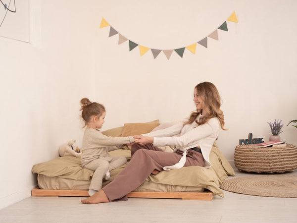 Zen Tatami Platform Bed: Japanese Joinery, Low Profile, Natural Alder Wood Floor Bed Frame - Handmade Minimalist Furniture