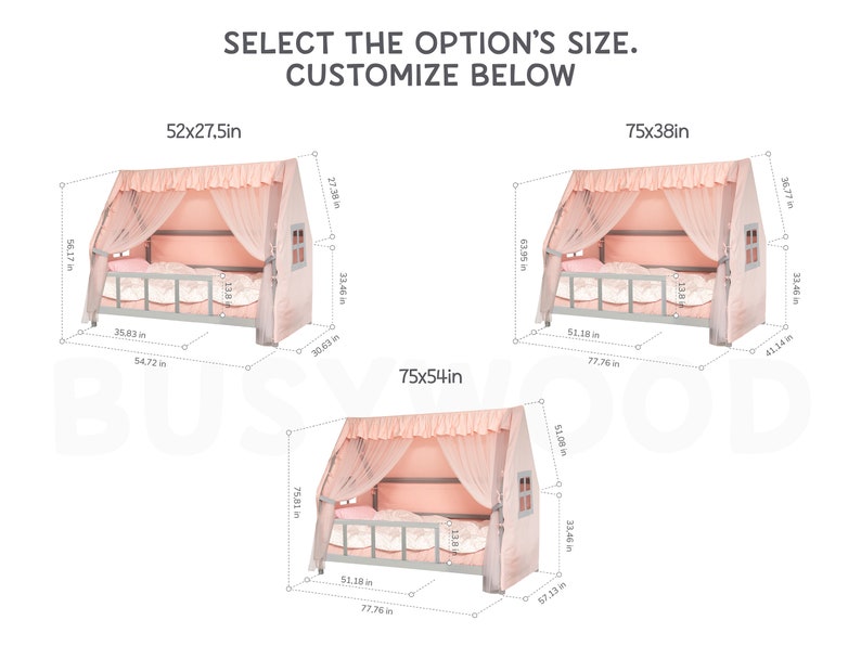 Enchanting Canopy Bed Curtains & Montessori Nursery Canopy for House Beds - Magical Bedding for Kids