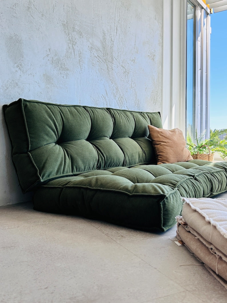 Luxurious French Style Floor Cushion | Custom Size Reading Nook Seat Cushion | Versatile Bench & Window Seat Cushion