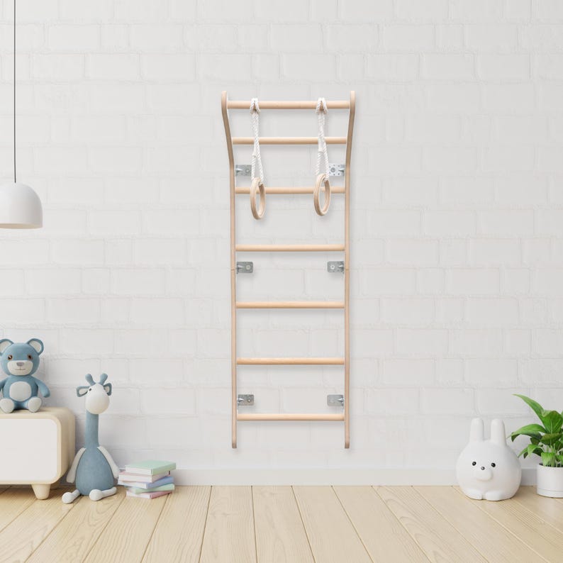 MAMOI® Kids Indoor Climbing Frame - Swedish Ladder, Gorilla Gym, Monkey Bars & Play Gym for Toddlers