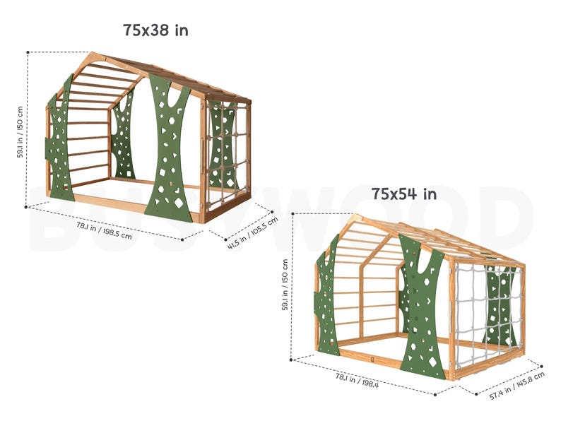 Montessori Gym Bed, Jungle Gym, Toddler Bed, Indoor Gym Bed, Indoor Playhouse, Platform Bed