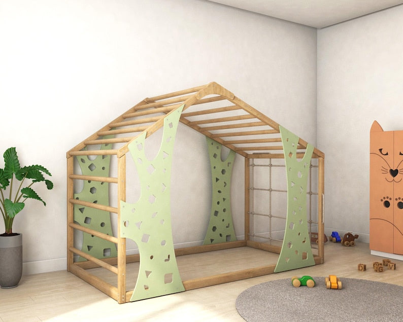 Montessori Gym Bed, Jungle Gym, Toddler Bed, Indoor Gym Bed, Indoor Playhouse, Platform Bed