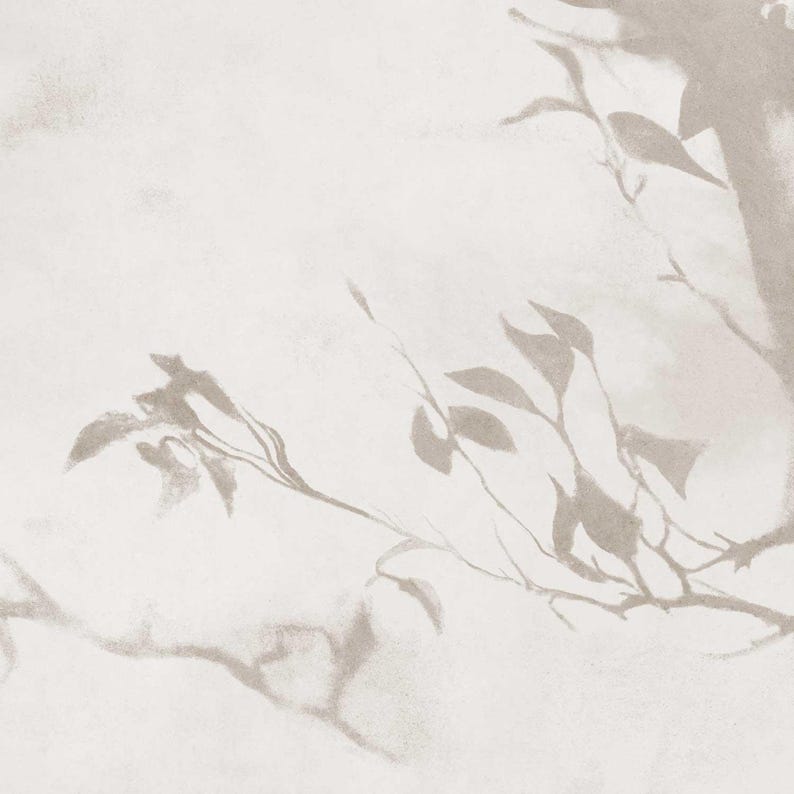 Serene Forest Landscape Wallpaper - Neutral Toned Tree Wall Art for Living Room or Bedroom