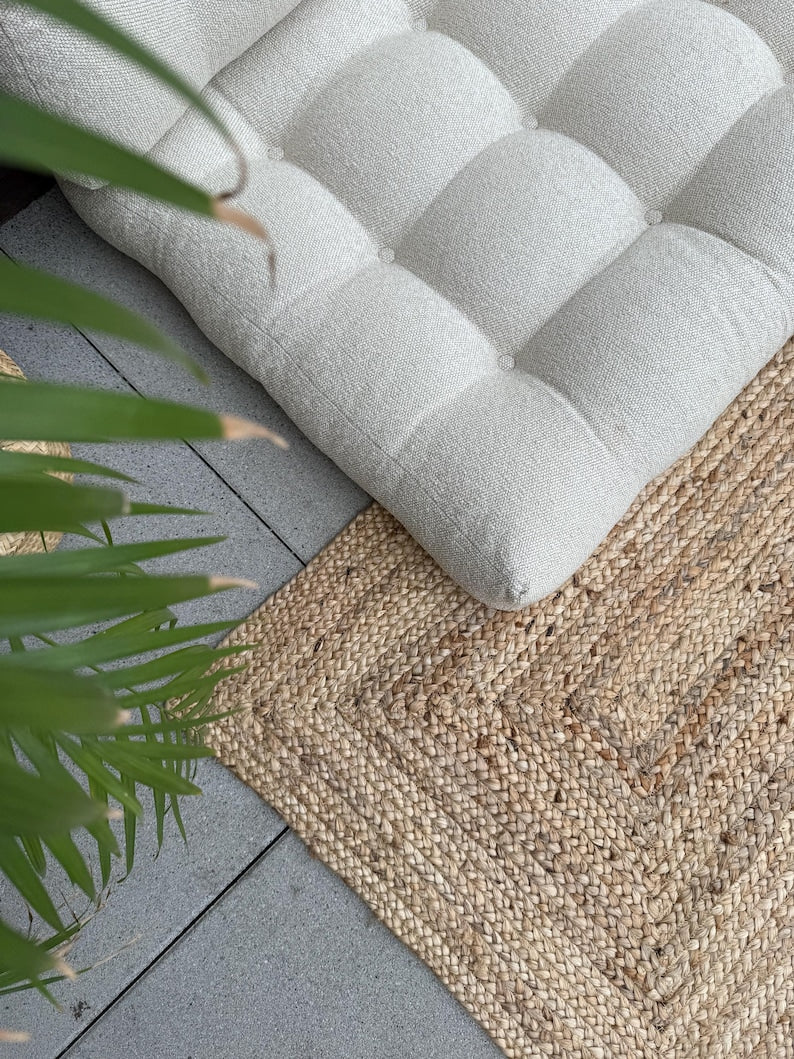Premium Waterproof Outdoor Bench Cushion - Custom Size Garden, Patio, Balcony Furniture Pad