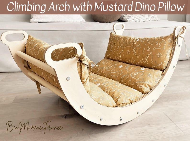 Montessori Climbing Arch with Pillow, Toddler Climb Arch with Pillow, Kletterbogen mit Kissen, Montessori Rocker Arch, Climb Arch+Cushion