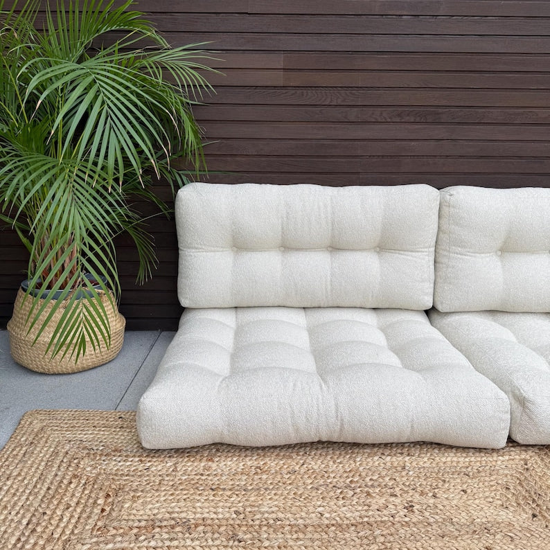 Premium Waterproof Outdoor Bench Cushion - Custom Size Garden, Patio, Balcony Furniture Pad