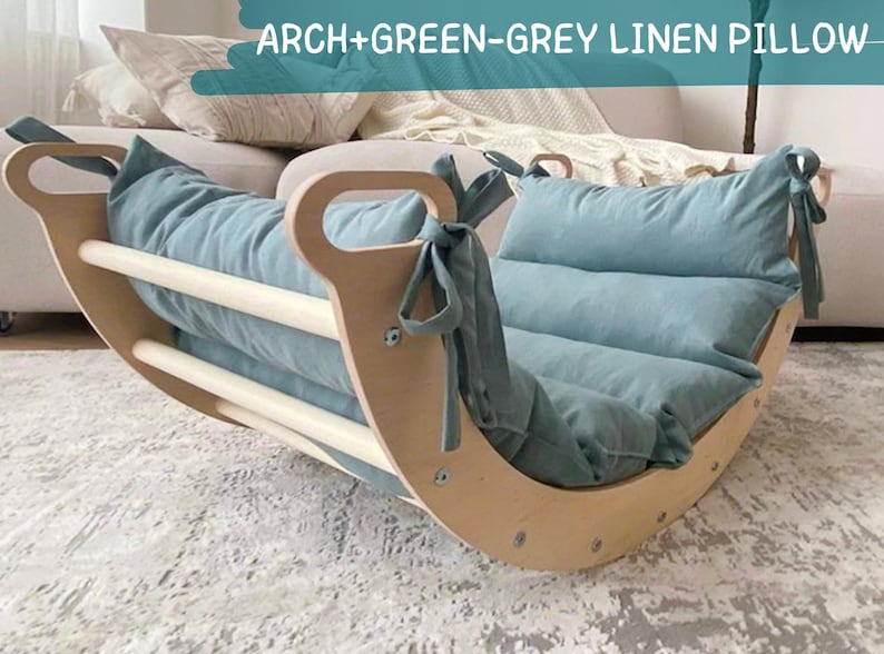Montessori Climbing Arch with Pillow, Toddler Climb Arch with Pillow, Kletterbogen mit Kissen, Montessori Rocker Arch, Climb Arch+Cushion