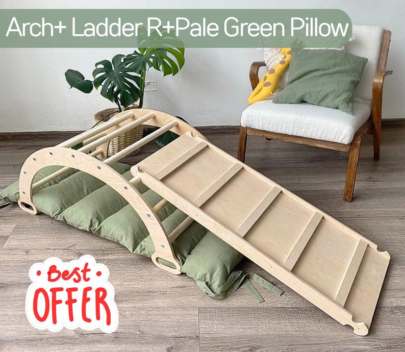 Montessori Climbing Arch with Pillow, Toddler Climb Arch with Pillow, Kletterbogen mit Kissen, Montessori Rocker Arch, Climb Arch+Cushion