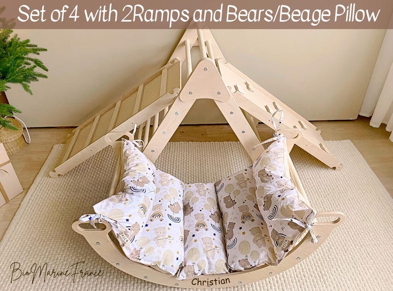 Montessori Climbing Arch with Pillow, Toddler Climb Arch with Pillow, Kletterbogen mit Kissen, Montessori Rocker Arch, Climb Arch+Cushion
