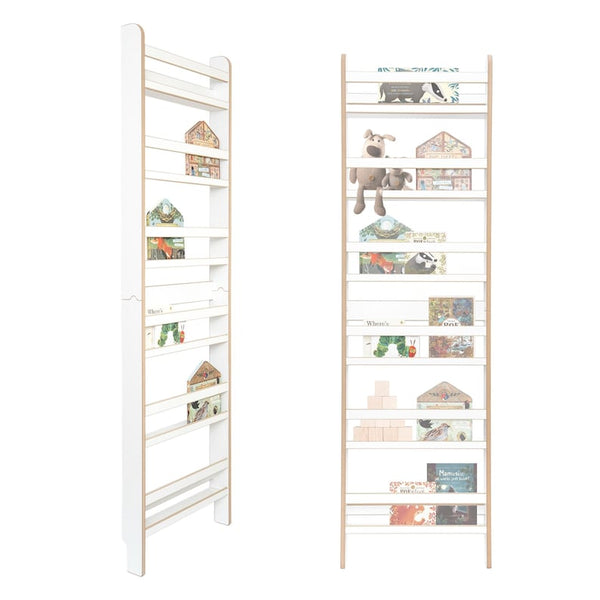 MAMOI® Montessori Wooden Bookshelf for Kids - Child-Safe Toddler Bookcase for Nursery & Playroom