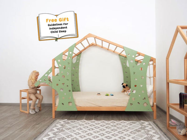 Toddler Gym Bed, Montessori Bed, Busywood Climbing Bed Frame, Twin Loft Bed, Baby Gym, Nursery Decor, Montessori Furniture, Playroom Decor