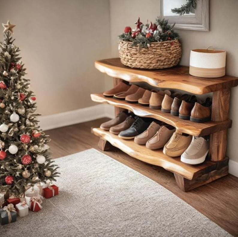 Custom Narrow Wood Bench for Entryway - Handmade Solid Wood Mudroom Furniture, Farmhouse Style Seat with Storage