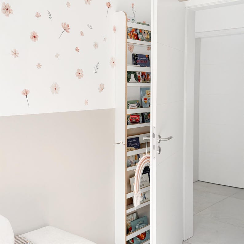 MAMOI® Montessori Wooden Bookshelf for Kids - Child-Safe Toddler Bookcase for Nursery & Playroom