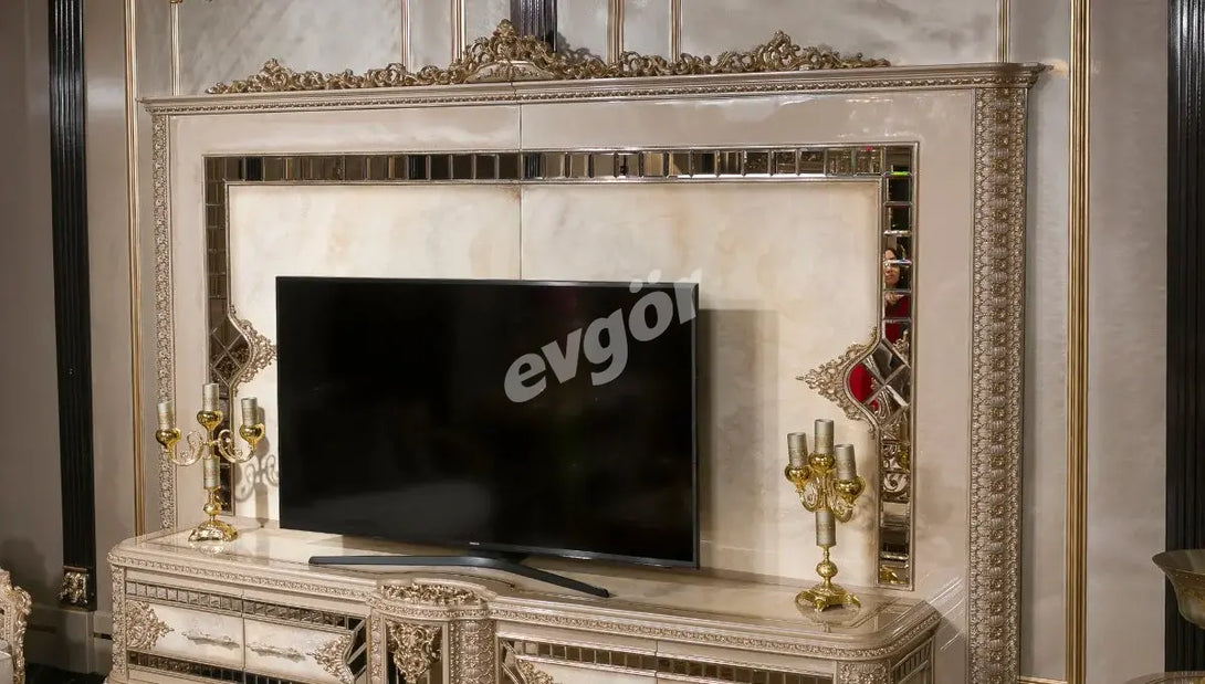 Laleli Krem Klasik TV Ünitesi