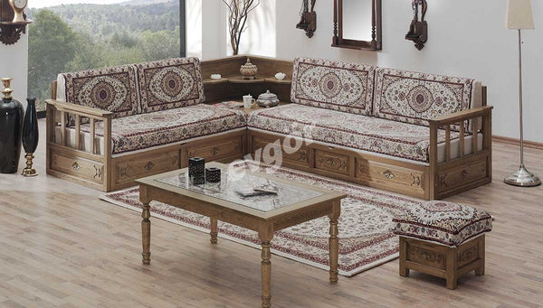 Motif Oymalı Ahşap Şark Köşesi