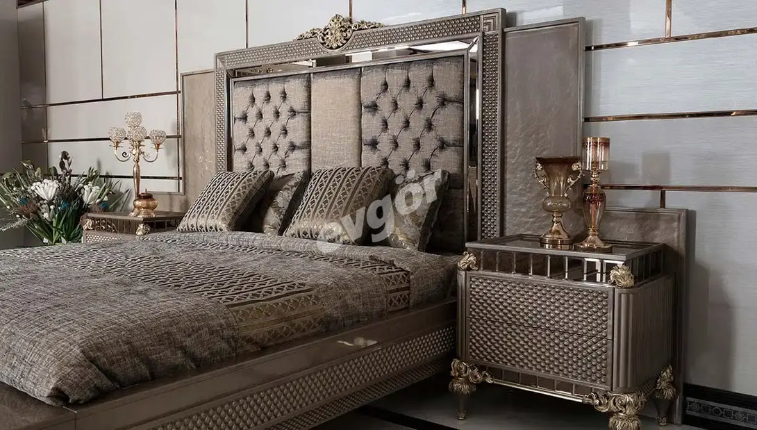 Rivesa Art Deco Yatak Odası Takımı - Şık ve Konforlu Yatak Odası Mobilyaları