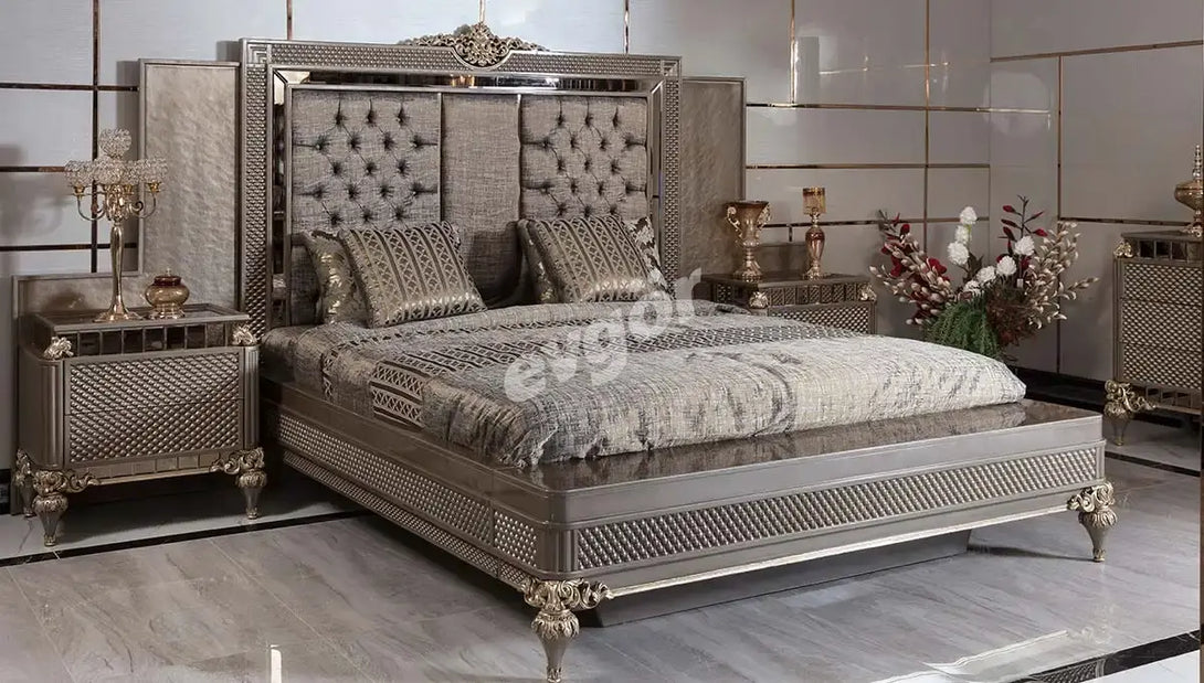 Rivesa Art Deco Yatak Odası Takımı - Şık ve Konforlu Yatak Odası Mobilyaları