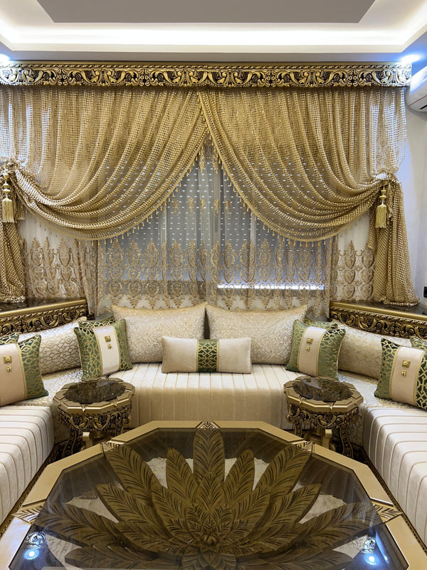 Luxury Moroccan Majlis Sofa Set – Custom Handmade Salon Moroccan