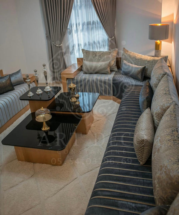 Luxe Marokkaanse Majlis-bankset - op maat gemaakte handgemaakte salonberber
