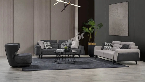 Sorti Anthracite Sofa Set