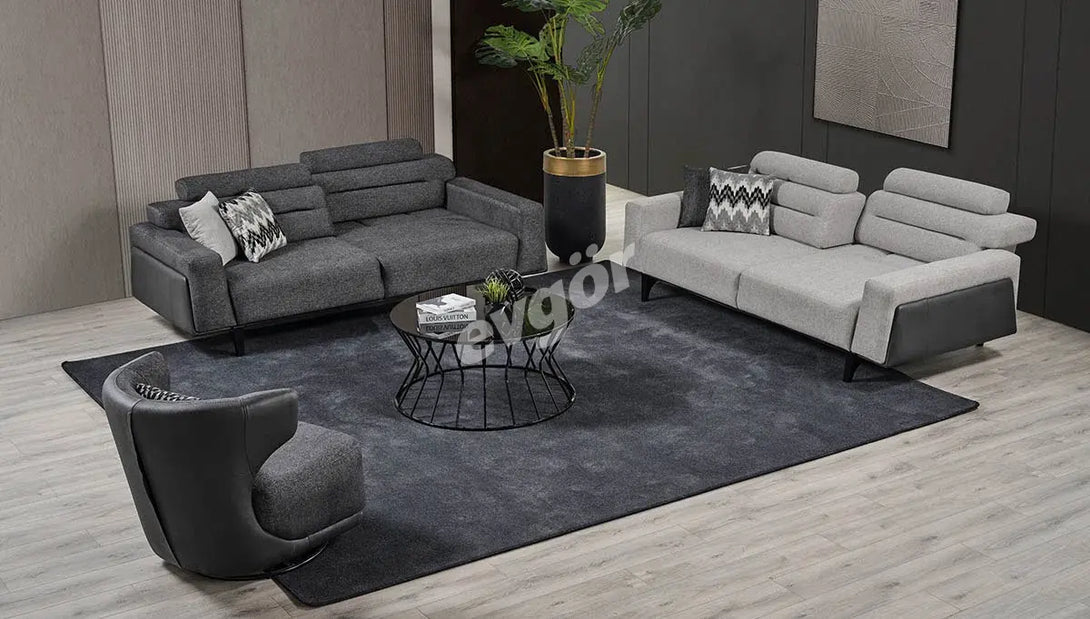 Sorti Anthracite Sofa Set