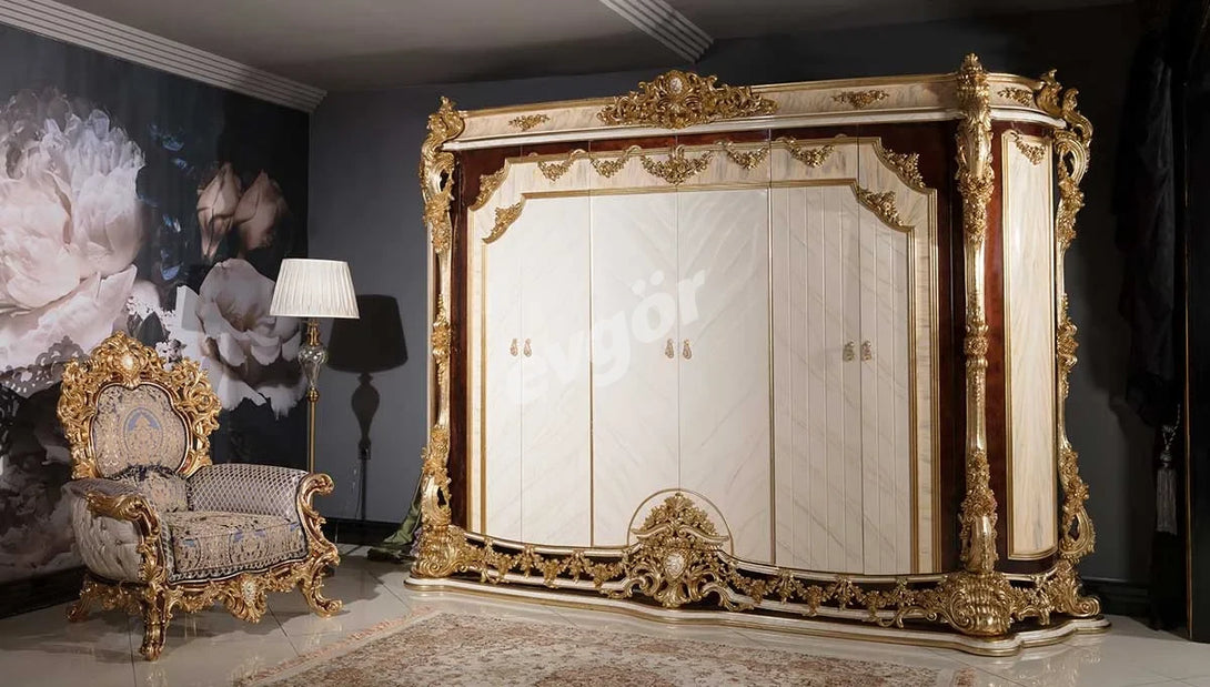 Sultan Krem Klasik Yatak Odası